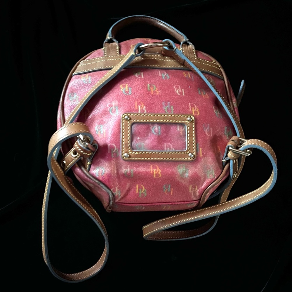 Dooney & Bourke Vintage Y2K Signature Round Monogram Handbag Small Backpack